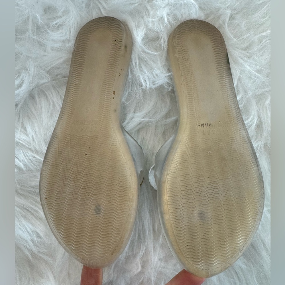 Stuart Weitzman Gold Embellished Women's Sandals - Picture 10 of 10